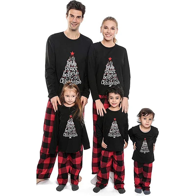2021 Amazon Matching Family Christmas Pajamas Set Sleepwear for Dad Mom Kids