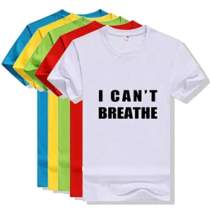 2020 Protests Wholesale Personalized Top Solid Color Custom I Can't Breathe Shirt