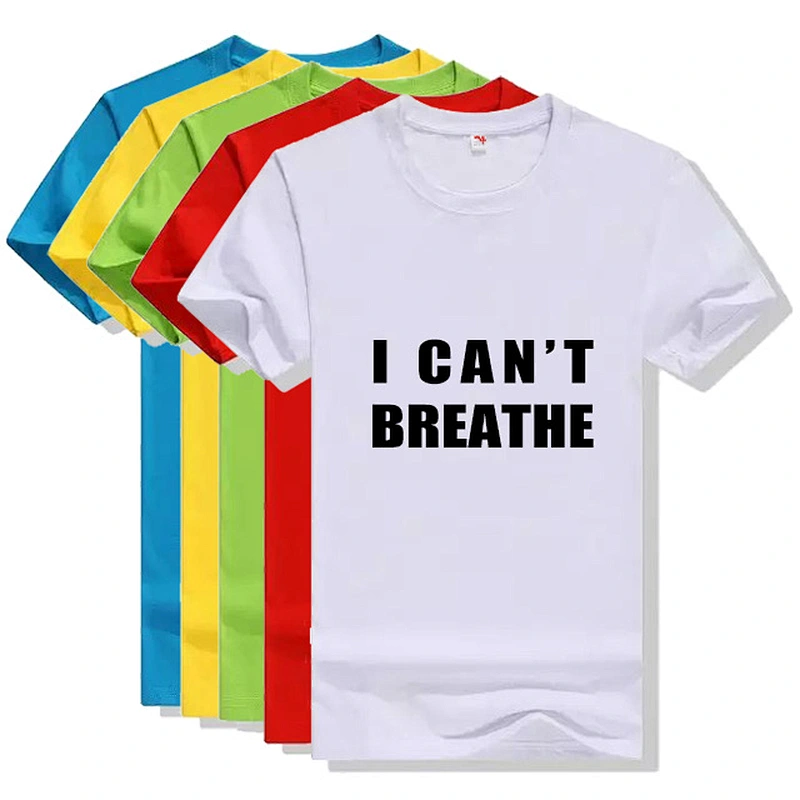 2020 Protests Wholesale Personalized Top Solid Color Custom I Can't Breathe Shirt