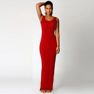 2021new casual dress women sexy vest long skirt classic fashion dress square Neck Dress