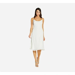 2021 New Arrival Beaded Slip Dress With Cowl Neckline In Ivory Party Dress Club Dress