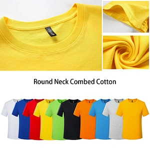 Factory Price Polyester Solid Color Cotton T shirt Logo Pattern Custom Print Top Shirt