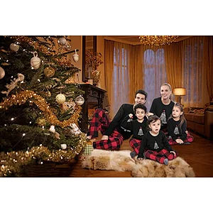 2021 Amazon Matching Family Christmas Pajamas Set Sleepwear for Dad Mom Kids