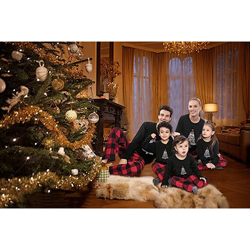 2021 Amazon Matching Family Christmas Pajamas Set Sleepwear for Dad Mom Kids