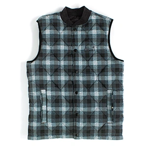 Mens and Womens Winter Warm Front Covered Button Teddy Waistcoat Welding Line Sleeveless Plaid Sherpa Fleece Vest