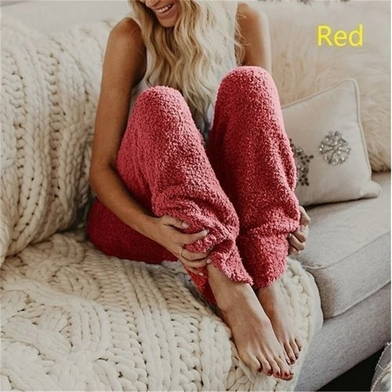 Hot Sale Autumn And Winter Warm Solid Color Plush Pants