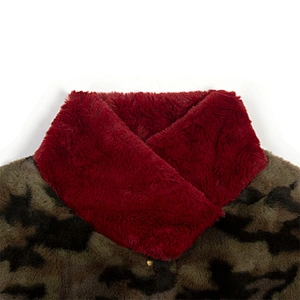 Winter Warm Womens Leopard Printing Faux Fur Teddy Coat Button Up Collar Sherpa Fleece Pullover