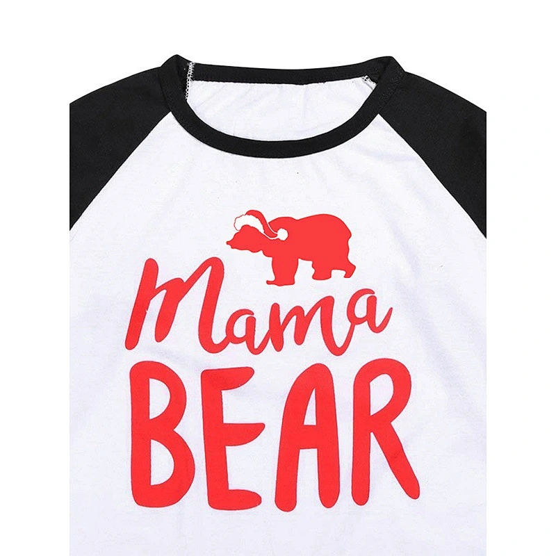 2021 New Christmas family suit printed home wear pajamas two-piece