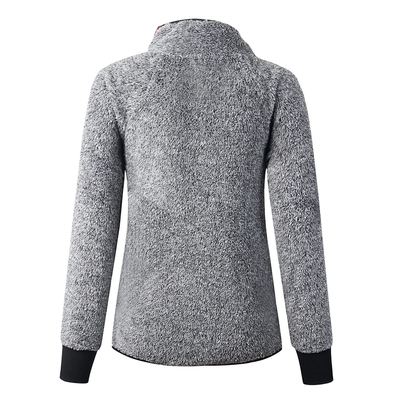 Womens Plaid Patchwork Sweatshirt Sherpa Skew Collar Oversize Fleece Pullover