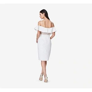 2021 New Arrival Evening Dress  Off The Shoulder Sheath Cocktail Dress In Ivory Lady Dress