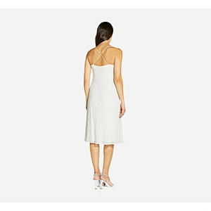 2021 New Arrival Beaded Slip Dress With Cowl Neckline In Ivory Party Dress Club Dress