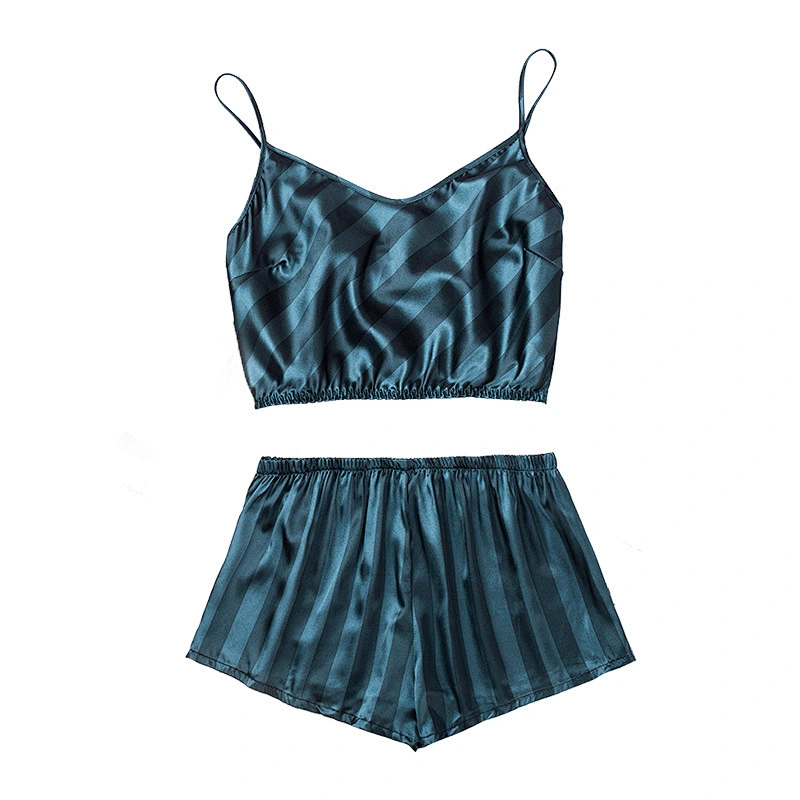 2021 New Arrivel Summer Satin Slik Pajamas Set Tank Tops Shorts Pants Plus Size