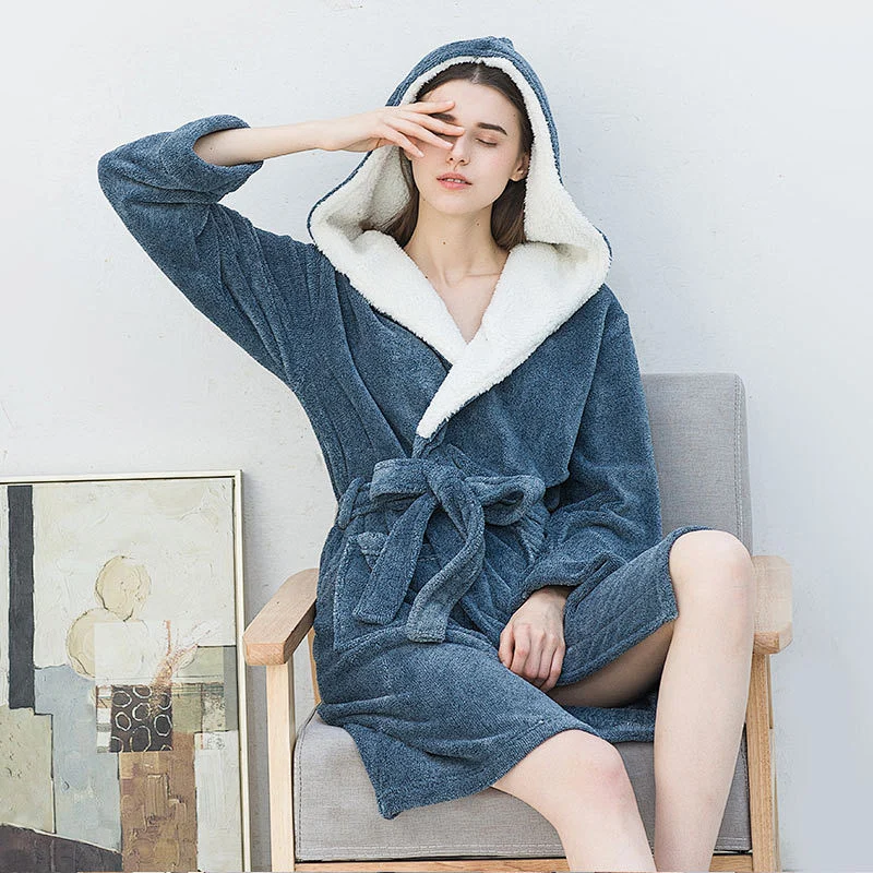 2021 Amazon Women Men Winter Pajamas Set  Warm Flannel Household Lovers  Nighty Couples Sleepwear Suits