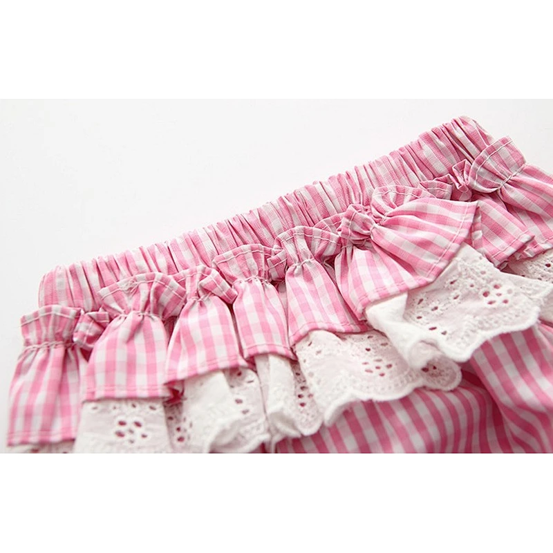 Baby Girls Striped Seersucker Bubble Straps Ruffle Bowknot Romper