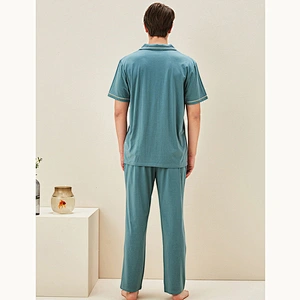 2021 New bamboo pajamas   men pajamas bamboo cotton pajamas comfortable