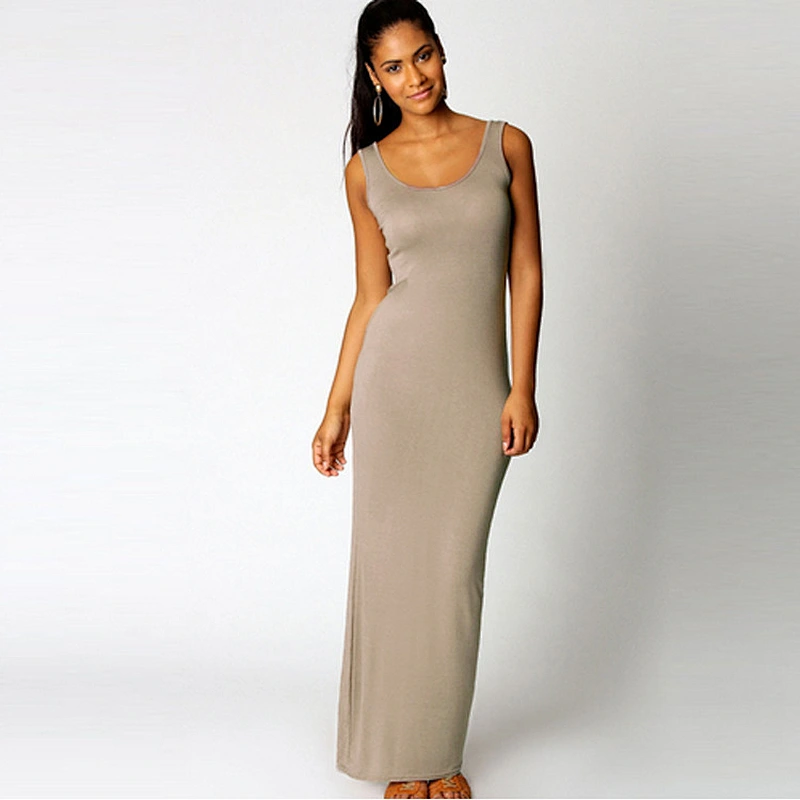 2021new casual dress women sexy vest long skirt classic fashion dress square Neck Dress