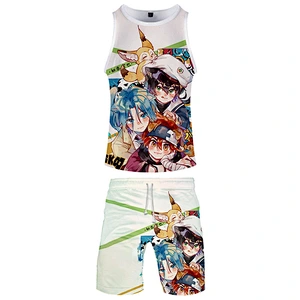 2021new Sk8 The Infinity Skateboard Men's Summer Vest + Shorts Sportsuit