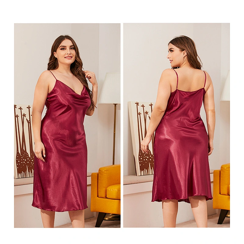 2021 Amazon Summer pyjamas Sleepdress with halter neck for ladies loose  casual home wear pajamas