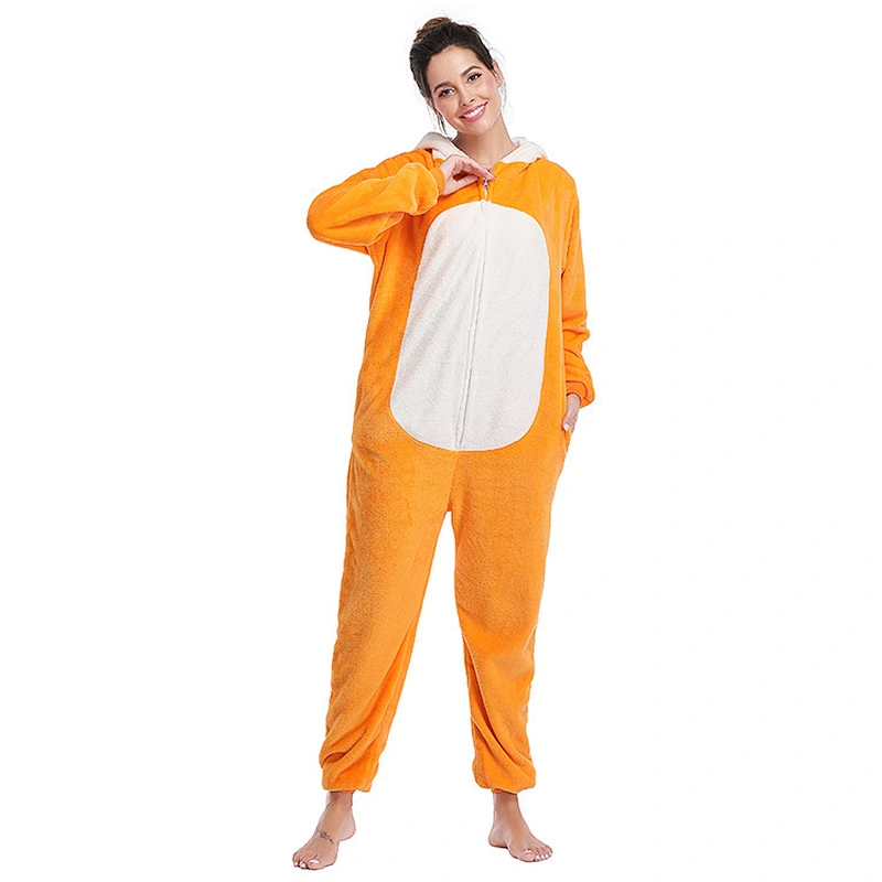 2021Amazon onesie pajamas autumn and winter new flannel adult pajamas long-sleeved cartoon pajamas