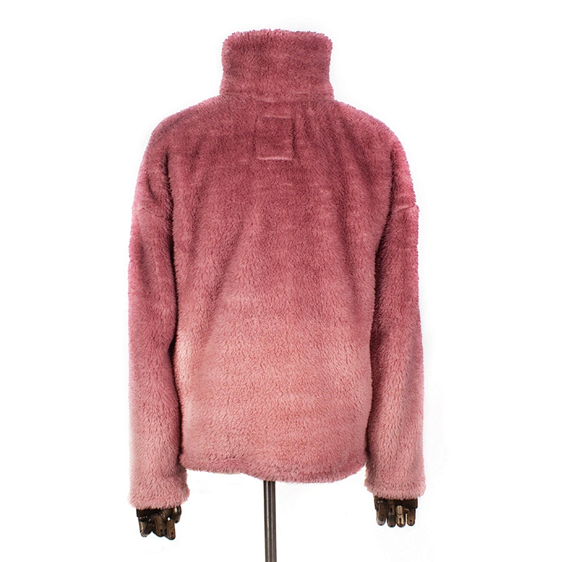 2021 New  Faux Fur Solid Winter Suit Teddy Coat Sweatershirt Zippper Sherpa Fleece Jacket Pullover