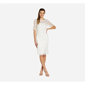 2021 New Arrival  EVENING DRESS BEADED COCKTAIL DRESS IN IVORY CLUB DRESS