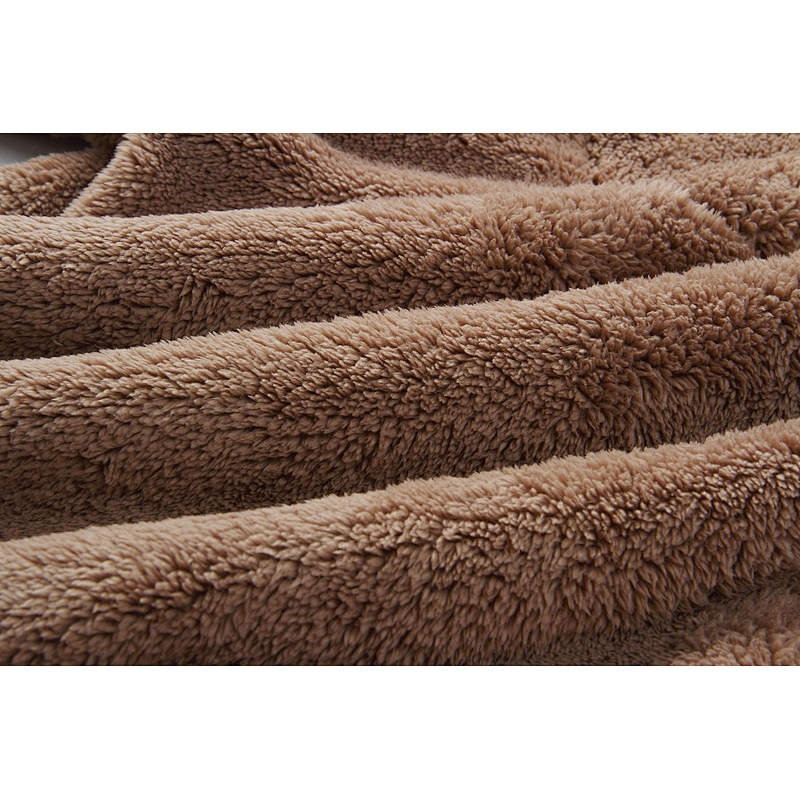 YIWU Factory Womens Fleece Sweatershirt Solid color Button Sherpa Fleece Pullover Hoodie