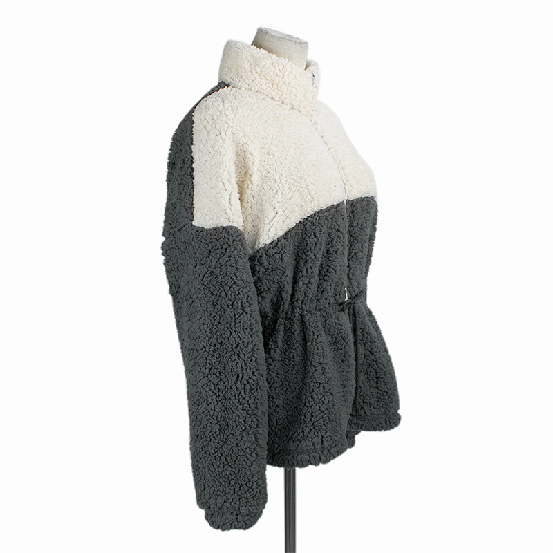 Women's Fuzzy Full Zip Sweatershirt Hoodie Front Belted Teddy Sherpa Fleece Pullover