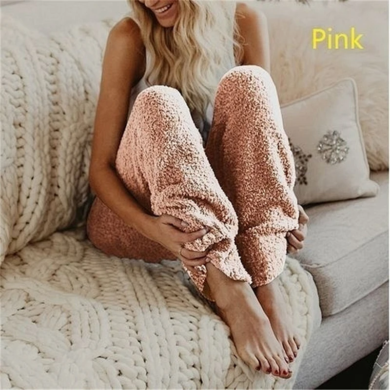 Hot Sale Autumn And Winter Warm Solid Color Plush Pants