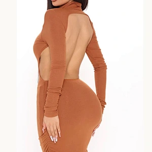 New Arrivel Wholesale Fashion Sexy Lady Dress Won't Stop Ruched Midi Dress Plus Size