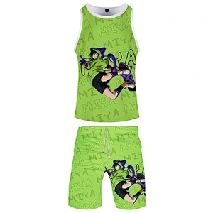 2021new Sk8 The Infinity Skateboard Men's Summer Vest + Shorts Sportsuit