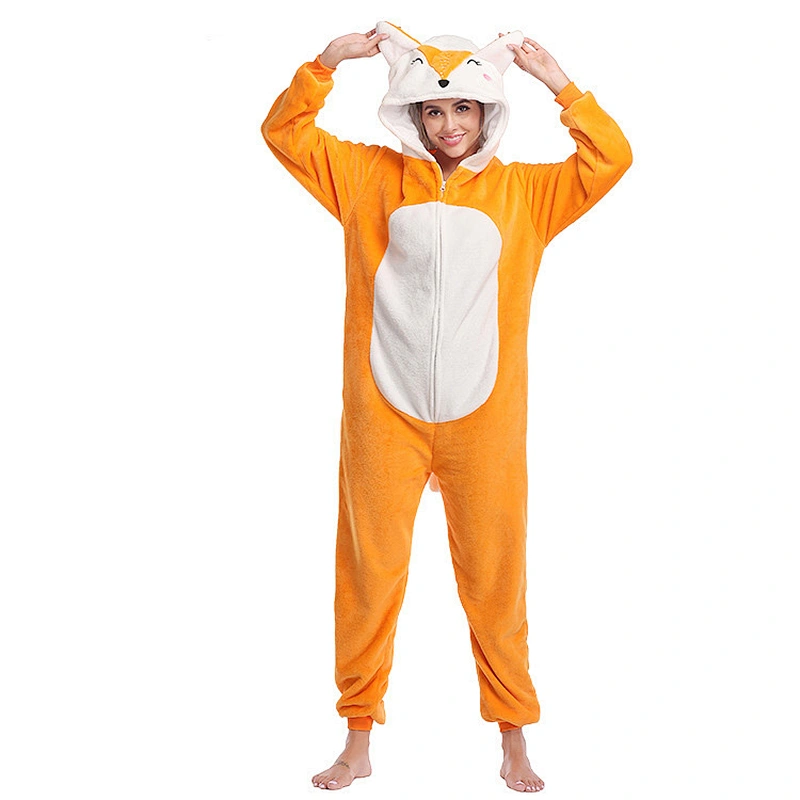 2021Amazon onesie pajamas autumn and winter new flannel adult pajamas long-sleeved cartoon pajamas