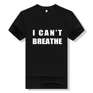 2020 Protests Wholesale Personalized Top Solid Color Custom I Can't Breathe Shirt
