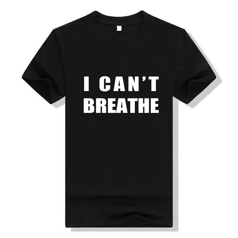 2020 Protests Wholesale Personalized Top Solid Color Custom I Can't Breathe Shirt