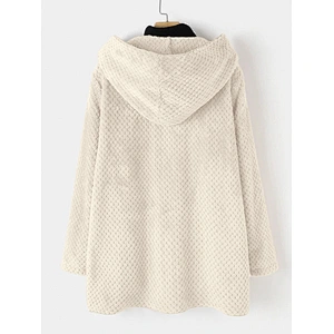 2021 Customized Hooded Cardigan Sweater Asymmetric Pineapple Oversized Sherpa Pullover Hoodie
