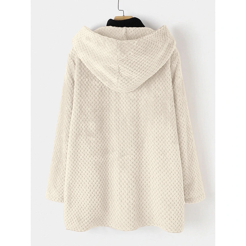2021 Customized Hooded Cardigan Sweater Asymmetric Pineapple Oversized Sherpa Pullover Hoodie
