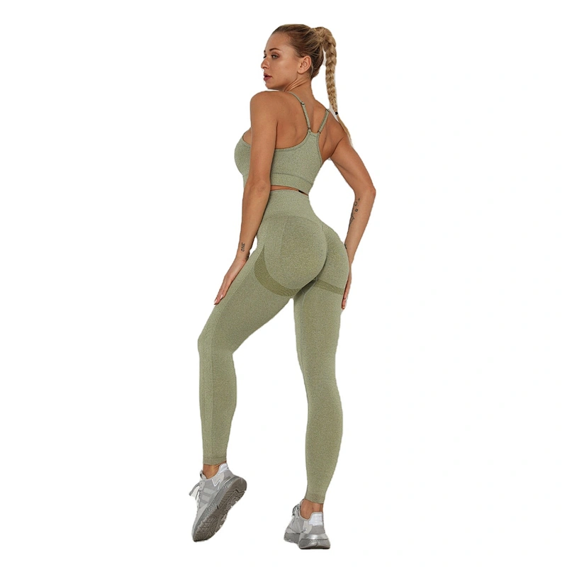 LilyFashion New Seamless sexy bra yoga wear women sweat absorption hip lift elastic fitness suit