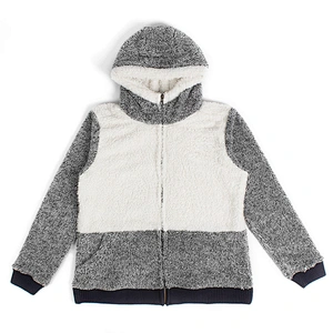 Factory Direct Fuzzy Teddy Coat Sweatshirt Solid Color Full Zip Sherpa Fleece Hoodies