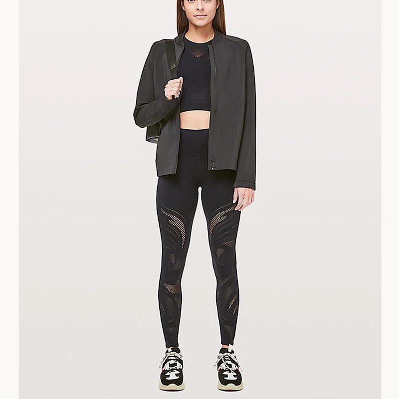 Luxurious Floral Mesh Legging High Quality Seamless Leightweight Elastane Pants Hollow Out Stretch Breathable Sexy Sportswear