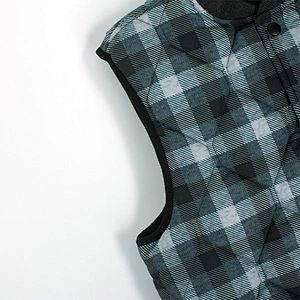 Mens and Womens Winter Warm Front Covered Button Teddy Waistcoat Welding Line Sleeveless Plaid Sherpa Fleece Vest