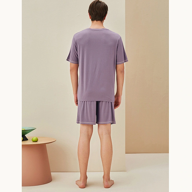 2021 new summer men pajamas bamboo pajamas   pyjamas set short 2 piece