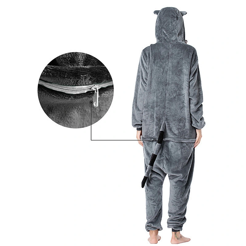 2021 Amason Women onesie pajamas Autumn and winter new couple cartoon animal home suit