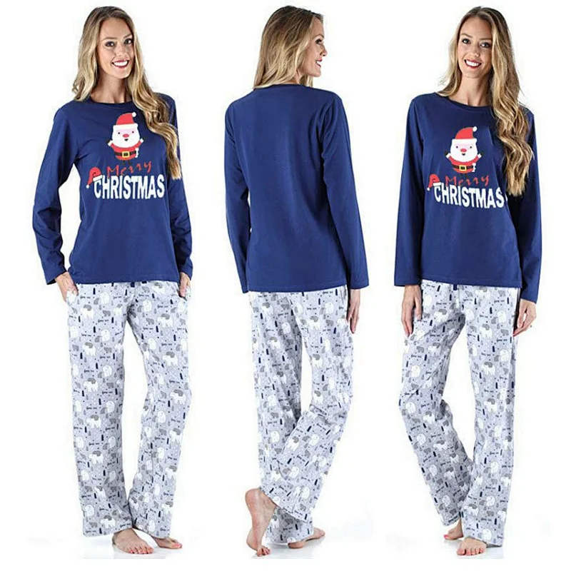2021 Christmas suit parent-child suit english pajamas Family suit