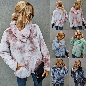 Women's Lapel Neck Sweatshirt Oblique Zip Up Outwear Fleece Skew Collar Sherpa Pullover with Pockets