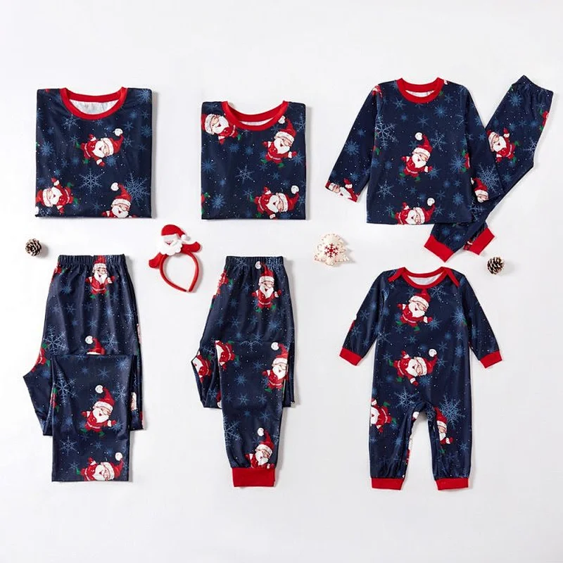 2021 Christmas Family Pajamas set casual wear two-piece