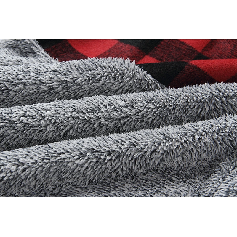 Womens Plaid Patchwork Sweatshirt Sherpa Skew Collar Oversize Fleece Pullover