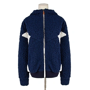 Womens and Mens Fuzzy Wool Hooded Jacket Teddy Coat, Full Zipper Patchwork Pattern Sherpa Fleece Hoodies Pullover