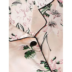 2021 Amazon Women's Pajamas Set 4pcs Satin Silk Cami Top Button Down Loungewear Pjs Set
