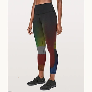 Custom Sublimation starry sky color gradient color matching slim 80 nylon breathable sports bike tight stretch yoga pants cloth