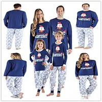 2021 Christmas suit parent-child suit english pajamas Family suit