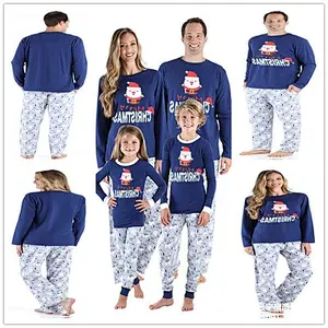 2021 Christmas suit parent-child suit english pajamas Family suit